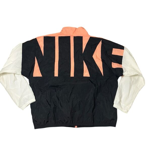 Nike Windbreaker Jacket Mens Black Peach Colorblock Retro Logo Active XL Tall - Picture 3 of 11